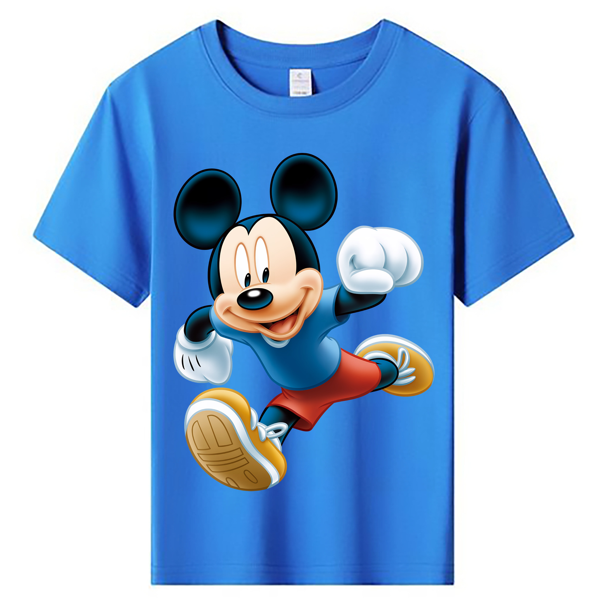 （画像用） ミッキーマウス Mickey Mouse 綿100％キッズTシャツ（フロントプリント）
